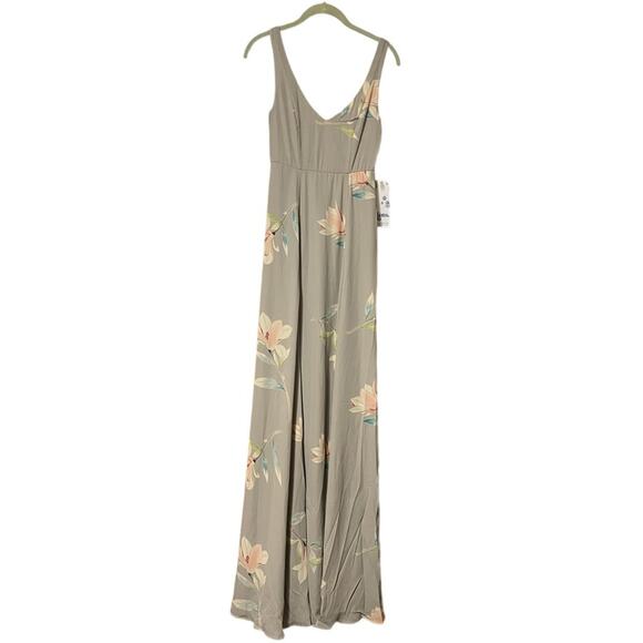 Show Me Your Mumu NEW Size XXS  Kendall Chiffon V Neck Maxi Bridesmaid Dress - Picture 9 of 12